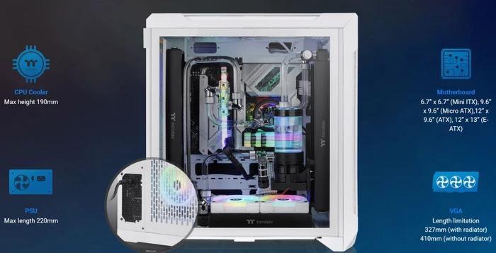 Thermaltake CTE C700 Air Snow, weiß, Glasfenster