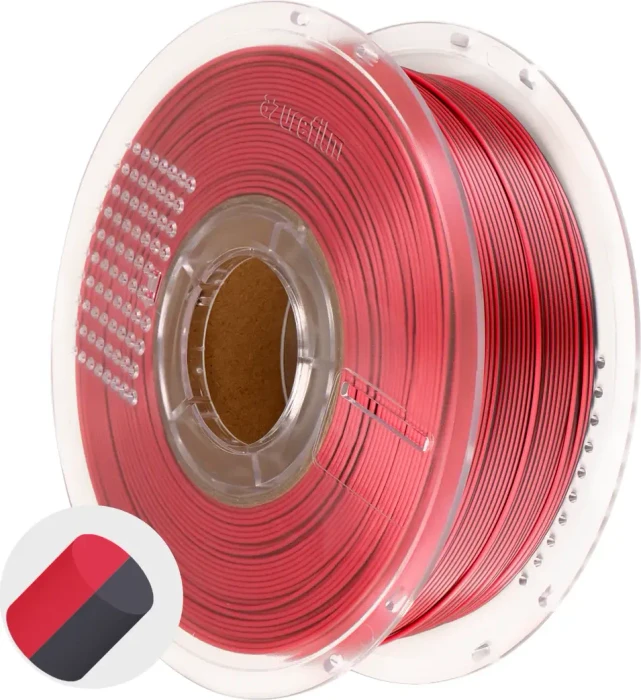 AzureFilm Silk Dual Color PLA, Crimson Steel, Spule, 1.75mm, 1.00kg