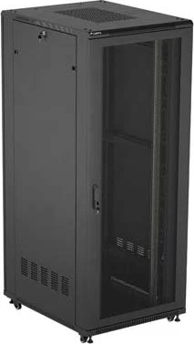 Lanberg 19" Rackschrank 42HE, freistehend, Flat Pack, Gitternetztür, IP20, RAL 9004, 1000mm tief