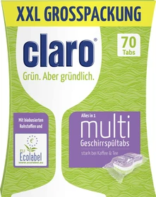 Claro Multi Geschirrspültabs, 70 Stück
