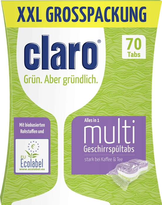 Claro Multi Geschirrspültabs, 70 Stück