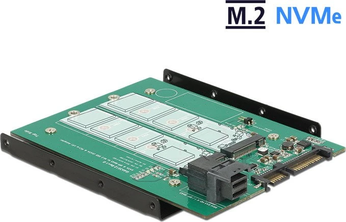 DeLOCK U.2 miniSAS HD -> M.2 PCIe, SATA -> M.2 SATA