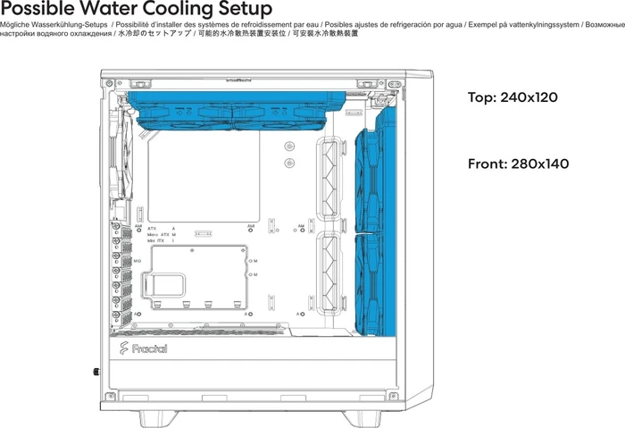 Fractal Design Meshify 2 Compact Gray TG Light Tint, Glasfenster