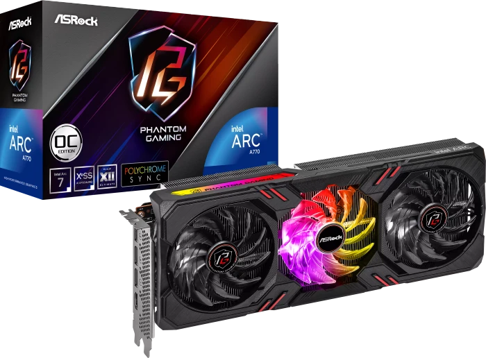 ASRock Arc A770 Phantom Gaming 16GB OC, A770 PG 16GO, 16GB GDDR6, HDMI, 3x DP