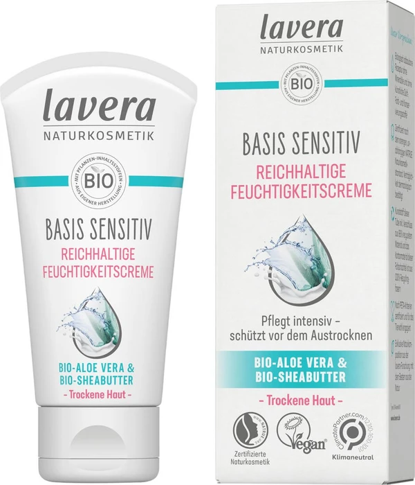 Lavera Basis Sensitiv Reichhaltige Feuchtigkeitscreme, 50ml