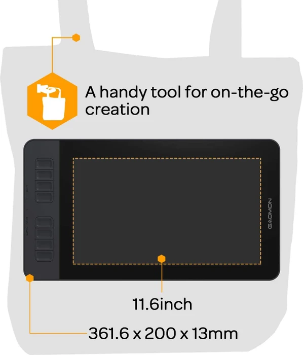 Gaomon Pen Display PD1161, schwarz