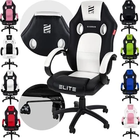 Miweba Elite MG-100 Gamingstuhl, schwarz/weiß
