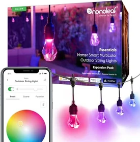 nanoleaf Essentials Matter Smart Outdoor Lichterkette Erweiterung LED 20x warmweiß-tageslichtweiß RGB
