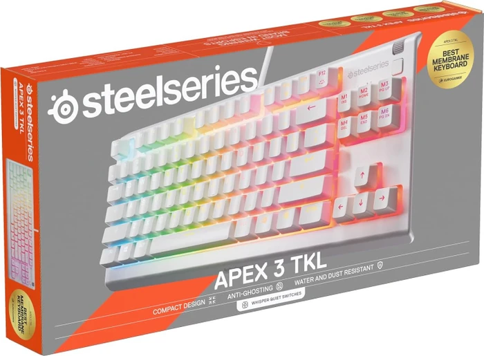 SteelSeries Apex 3 TKL, weiß, LEDs RGB, USB, ND