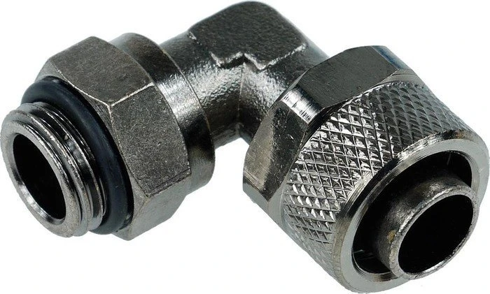 Aquatuning 90° Anschluss, G1/4" auf 13/10mm, schwarz vernickelt
