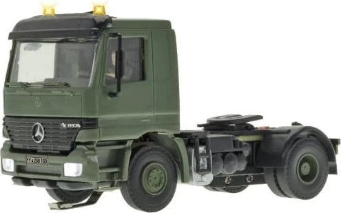 Viessmann - Spur H0 - CarMotion - MB ACTROS 2-achs Sattelschlepper mit Rundumleuchten, Militär