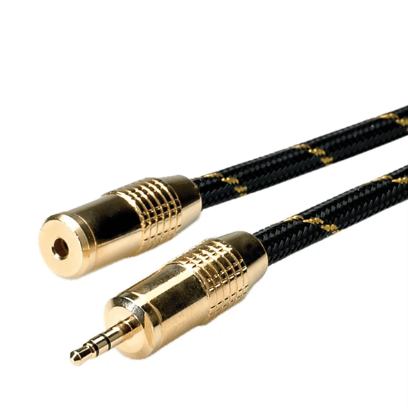 Roline / Secomp Gold 3.5mm Klinke Verlängerungskabel 2.5m