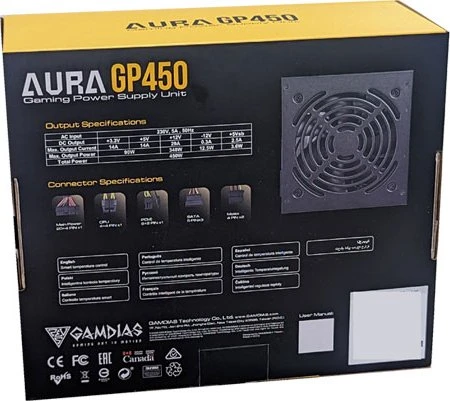 Gamdias Aura GP450 450W, ATX 2.4