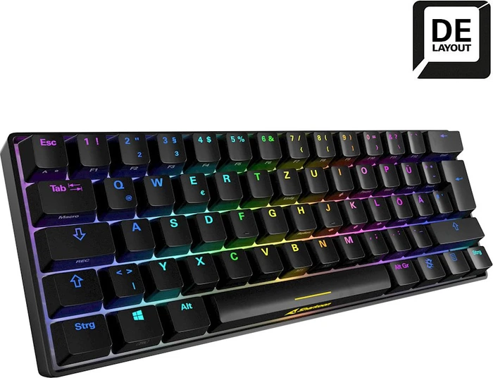 Sharkoon Skiller SGK50 S4, Black, LEDs RGB, hot-swap, Kailh KT BLUE, USB, DE