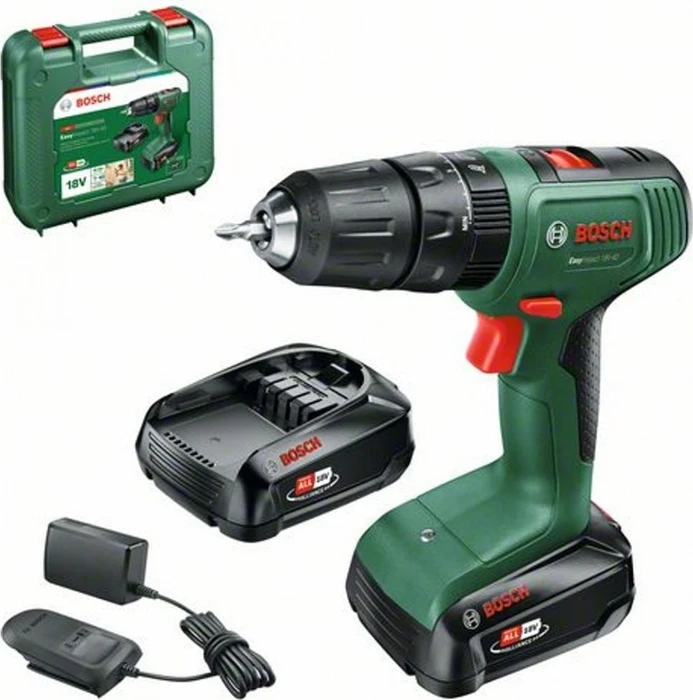 Bosch DIY EasyImpact 18V-40 Akku-Schlagbohrschrauber inkl. Koffer + 2 Akkus 1.5Ah