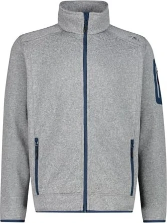 CMP Melange Knit Tech Heavy Fleece Jacke cemento/bluesteel (Herren)