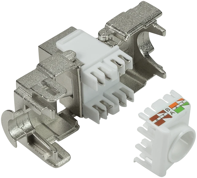 LogiLink Keystone Modul RJ-45 Buchse via Verlegekabel Cat6a EconLine