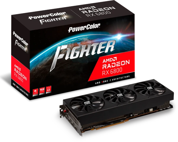 PowerColor Fighter Radeon RX 6800, 16GB GDDR6, HDMI, 3x DP