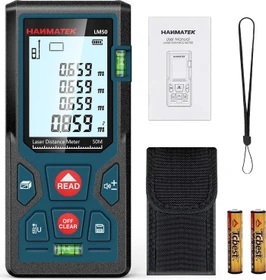 Hanmatek LM50 Batterie-Laser-Entfernungsmesser inkl. Tasche