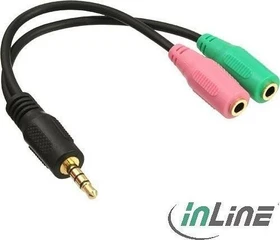 InLine Y-Kabel 3.5mm Klinke 0.15m (99302I)