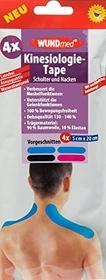 WUNDmed Kinesiologie Tape Schulter und Nacken 5x20cm blau, 4 Stück