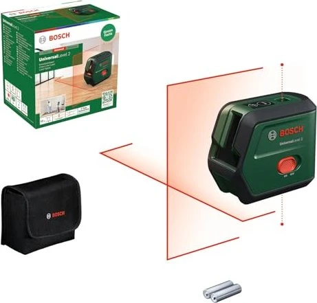 Bosch DIY UniversalLevel 2 Batterie-Kreuzlaser inkl. Tasche