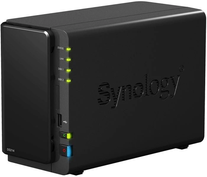 Synology DiskStation DS214, 512MB RAM, 1x RJ-45 1000Base-T, 2x USB-A 3.0