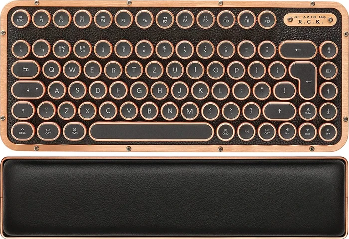 Azio Retro Classic Compact, Artisan, schwarz/kupfer, Kailh Typelit, USB/Bluetooth, UK