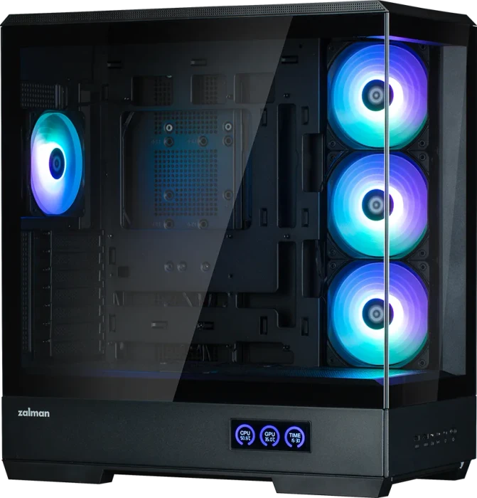 Zalman P50 DS Black, Glasfenster