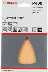 Bosch Professional C470 Best for Wood and Paint Schleifblatt K400, 100x150mm, 10 Stück