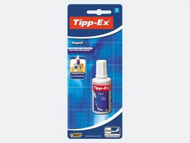 BIC Tipp-Ex Rapid Fässchen mit Schwamm, 25ml, Blister (8871601)