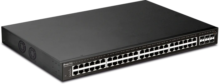 DrayTek VigorSwitch 2540 Rackmount Gigabit Managed Switch, 48x RJ-45, 6x SFP+, 400W PoE+