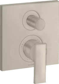 Hansgrohe Axor Citterio Einhebel-Wannenmischer mit integrierter Sicherungskombination brushed nickel