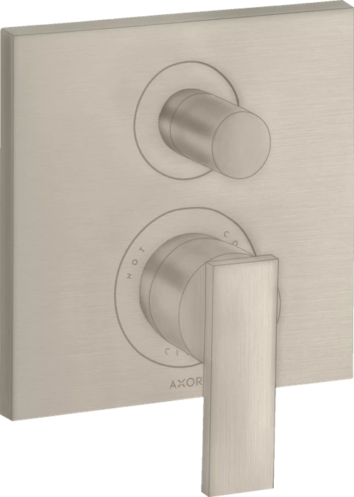 Hansgrohe Axor Citterio Einhebel-Wannenmischer mit integrierter Sicherungskombination brushed nickel