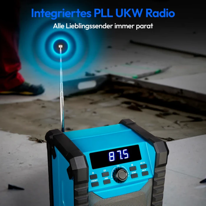 Medion Life E65895 Akku-/Elektro-Baustellenradio inkl. Akku 2.0Ah