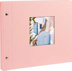 Goldbuch Schraubalbum Bella Vista 30x25 schwarze Seiten rosa