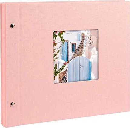 Goldbuch Schraubalbum Bella Vista 30x25 schwarze Seiten rosa