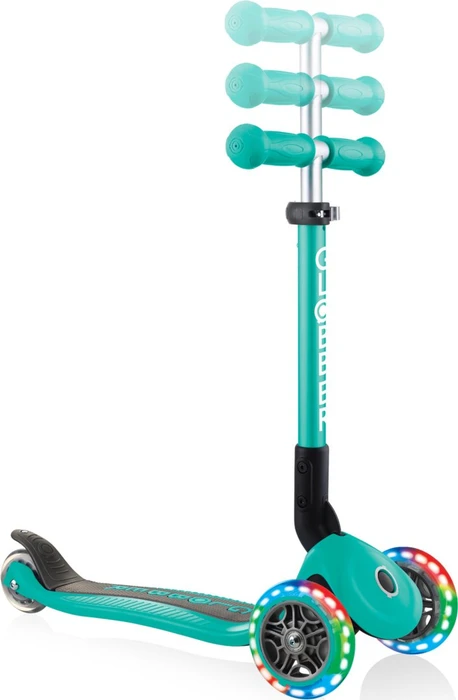 Globber Foldable Lights Kickboard emerald green