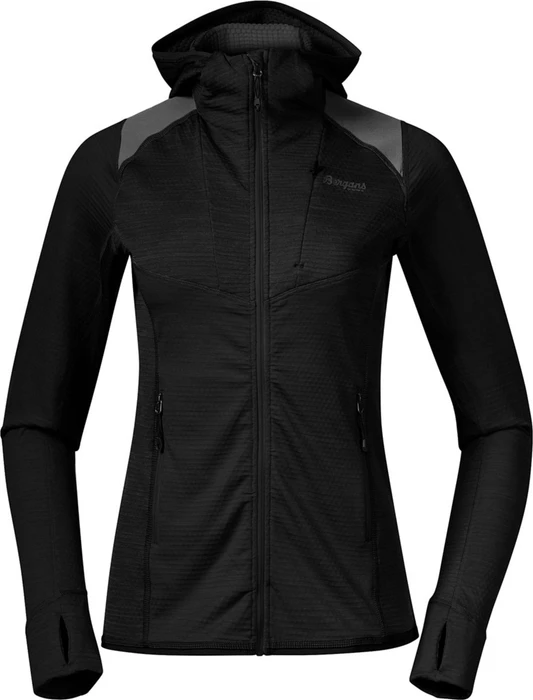 Bergans Rabot Active Mid Hood Funktionsjacke schwarz (Damen)