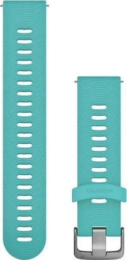 Garmin Schnellwechsel Ersatzarmband 20mm Silikon türkisblau/Edelstahl