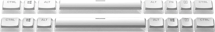 SteelSeries PrismCaps Universal Keycaps, Kunststoff (PBT) Double-Shot, weiß, 105 Tasten, ISO-DE