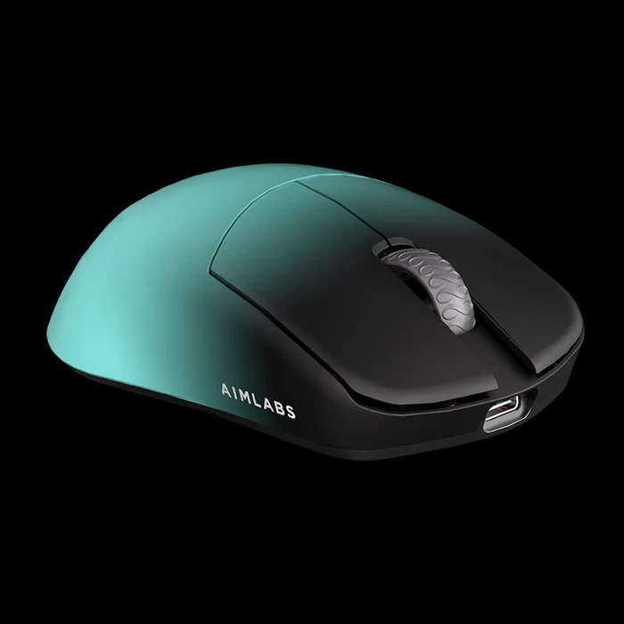 Lamzu X AimLab MAYA X 8K Wireless Gaming Mouse schwarz/türkis, USB