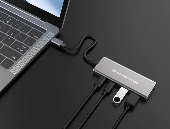 Conceptronic 4 Port USB 3.1 Hub, USB-C 3.1 [Stecker]