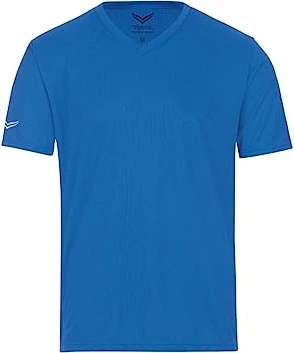 trigema V-Shirt Coolmax Funktionsshirt kurzarm navy