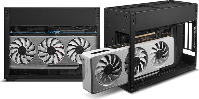 Lian Li DAN Cases A4-H2O, PCIe 4.0, silber, Mini-ITX