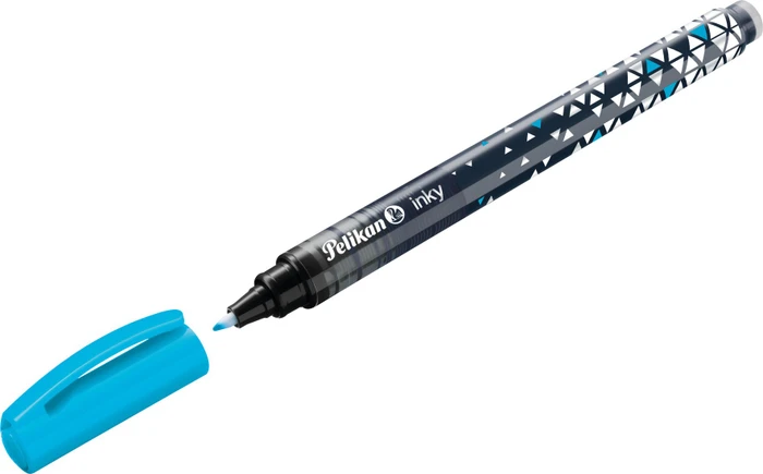 Pelikan inky Neon Tintenroller (Mine) blau, Rechtshänder, Faltschachtel