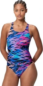 Speedo HyperBoom Medalist mit Print Badeanzug blau/pink (Damen)