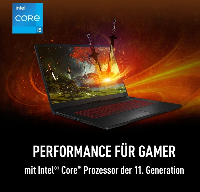 MSI Katana GF76 11UG-412, Core Black, Core i7-11800H, 16GB RAM, 1TB SSD, GeForce RTX 3070, DE