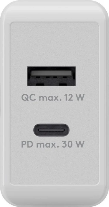 Wentronic Goobay USB-C PD Dual-Schnellladegerät 30W weiß