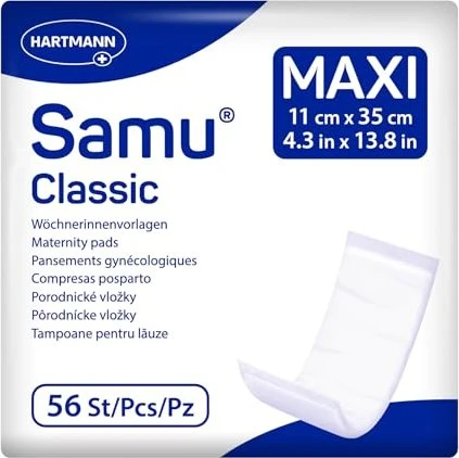 Hartmann Samu Wöchnerinnen-Vorlage Classic Maxi Hygieneeinlage, 10 Stück